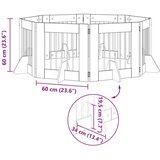  Vrata za pse z stojali 8 pcs Dimljen hrast 60 x 60 cm, (5000232800) | Shoptok.si