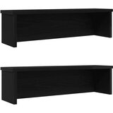 vidaXL Kuhinjski regali za zlaganje 2 kosa črn 50x15x16 cm | Shoptok.si