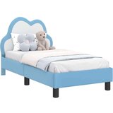  Posteljica za malčke z vzglavjem Modra 70 x 140 cm PU, (5000105708) | Shoptok.si
