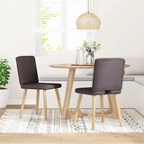 Blagovaonske stolice od tkanine 2 kom tamnosmeđe | shoptok.hr