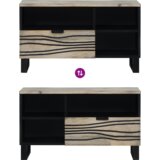 vidaXL Omare in policami za shranjevanje medijev Bela in črna | Shoptok.si