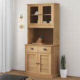 The Living Store Visoka omara VIGO 78x40x175 cm trdna borovina - Visoka Omarica, (21435161) Cene