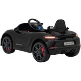  Licencirani Porsche 718 Spyder RS dječji automobil na akumulator s MP4 zaslonom, crni | shoptok.hr