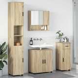 vidaXL Komplet pohištva za kopalnico s predalom 4 pcs sonoma hrast | Shoptok.si
