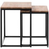 MID.YOU KLUBSKA MIZA, 50/50/40 cm črna, barve hrasta | Shoptok.si