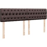 vidaXL Otomanski posteljni okvir z vzmetnico temno rjava 200x200 cm, (21670853) | Shoptok.si