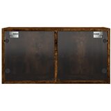  Zidni ormarić sa staklenim vratima boja hrasta 68,5x37x35 cm | Eponuda.ba