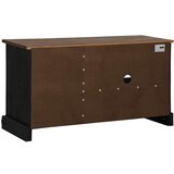 vidaXL TV ormarić HALDEN s kliznim vratima crni 110x40x60 cm puno drvo | shoptok.hr