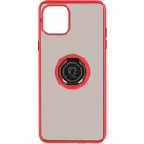 AVIZAR Ovitek z obrockom za iPhone 12 in 12 Pro - zamrznjena hrbtna stran proti prstnim odtisom, združljiv z magnetnim držalom - rdec, (20719273) | Shoptok.si