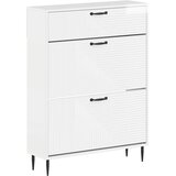  Ormar za cipele HAARLEM 78 x 24 x 103 cm Konstruirano drvo - Bijela visokog sjaja | shoptok.hr