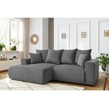 Bobochic Paris Siva žametna kotna sedežna garnitura Enjoy – | Shoptok.si