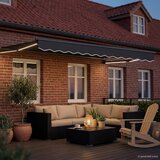 Ručna zlačivna tenda s LED diodama Antracit 3 x 2 m | shoptok.hr