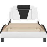  Okvir za krevet Viana bez madraca bijelo-crni 100x200cm umjetna koža | shoptok.hr