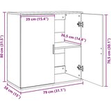  Komoda 2 kom boja dimljenog hrasta 79x38x80cm konstruirano drvo | shoptok.hr