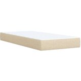 vidaXL Okvir kreveta s oprugama i madrac krem 80x200 cm od tkanine | shoptok.hr