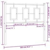  Metalno uzglavlje crno 100 cm | shoptok.hr