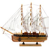  Kolekcionarska maketa povijesnog jedrenjaka s 3 jedrilice 39x36cm | shoptok.hr