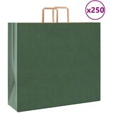  Papirnate vrećice 250 kom s ručkama zelene 54x15x49 cm | shoptok.hr
