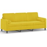 Maison Chic kavč - Sofa - Kanape trosed z okrasnimi blazinami rumen 180 cm žamet, (21727808) Cene