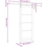 vidaXL Klizna Vrata s Setom Opreme Bijela 83x202 cm Čvrsto Drvo Bor | shoptok.hr