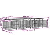  kavez za pse s krovom čelični 11,26 m² | Eponuda.ba