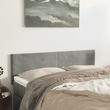  Uzglavlja svjetlosiva 144x5x78/88 cm baršunasta | shoptok.hr