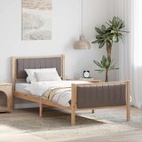 vidaXL Kovinska posteljna konstrukcija Rjava in taupe 90 x 200 cm, (5000084714) | Shoptok.si