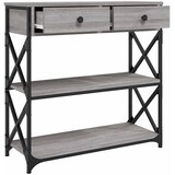 Konzolni stol siva boja hrasta 75x28x75 cm konstruirano drvo | shoptok.hr