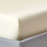 HOMESCAPES kremni vloženi list iz egiptovskega bombaža s 1000 nitmi, 120x190 cm, (20750730) | Shoptok.si