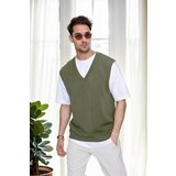 Dewberry 26088 V-Neck Mens Sweater-Khaki | shoptok.hr