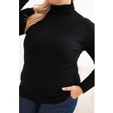 Kesi Włoski Plus Size women's sweater in a classic cut black | shoptok.hr