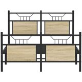  Posteljni okvir brez vzmetnice hrast 137x190 cm inženirski les, (21829263) | Shoptok.si