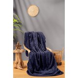  Emboss - Dark Blue Dark Blue Double Blanket Cene