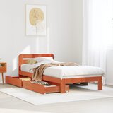 vidaXL Posteljni okvir brez vzmetnice voščeno rjav 90x200 cm borovina Cene