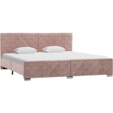 Maison Chic Posteljni okvir - Dvoposteljna postelja - Zakonska postelja roza žamet 180x200 cm-J5368, (21775411) | Shoptok.si