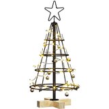 vidaXL božično stožčasto drevo z stojalom Črna 60 cm Jeklo | Shoptok.si