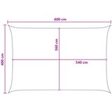  Jedrilica za sunčevu sjenu Plava i bijela 4 x 6 m HDPE | shoptok.hr