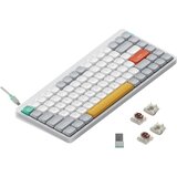 Nuphy Air75 V2 Brezžična Mehanska Tipkovnica, Bluetooth / 2.4 GHz, Slim, US Layout, Ionic White Switch Brown, (21755796) | Shoptok.si