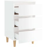  Nočna omarica z nogami 2 kosa visok sijaj bela 40x35x69 cm, (20623999) | Shoptok.si