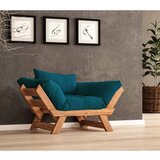 Hanah home CPT8158-140 Teak Petrol Green Baštenska Sofa za Jednu Osobu Cene