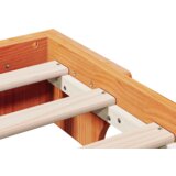  Konstrukcija postelje Voščeno rjava 197 x 147 x 17 cm, (5000022963) | Shoptok.si