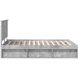  Konstrukcija postelje Beton 160 x 200 cm Masivno borovo les, (5000104082) | Shoptok.si