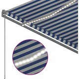  Avtomatska tenda LED + senzor 3,5x2,5 m modra in bela, (20609552) | Shoptok.si