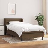 The Living Store Box spring postelja z vzmetnico temno rjava 80x200 cm blago - Box Spring Postelja, (21515873) Cene