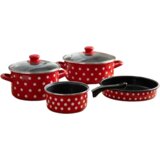 Metalac Set posuđa Standard tufne, 4 komada, Crveni Cene
