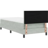 vidaXL Box Spring postelja z vzmetnico in LED lučjo svetlo siva 80x200 cm žamet, (22050255) | Shoptok.si