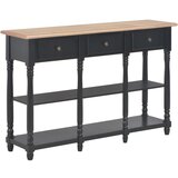 Maison Chic konzolna miza - miza ob steni Črna 110x30x76 cm inženirski les, (21785763) | Shoptok.si