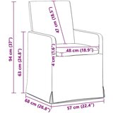 vidaXL Jedilni stoli 2 pcs Taupe 57 x 67 x 95 cm blago | Shoptok.si