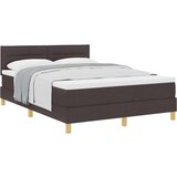 Box Postelja z Box Springom z vzmetnico Temno rjava 140x200 cm Tkanina, (22081282) | Shoptok.si