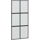  Klizna vrata crna 102,5x205 cm od kaljenog stakla i aluminija | shoptok.hr